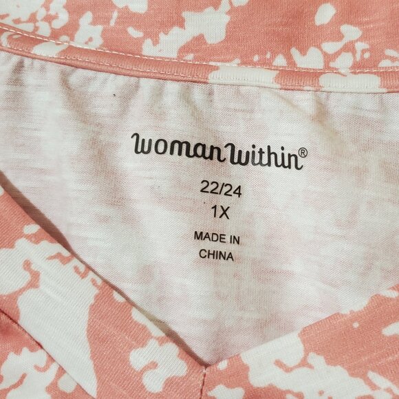 Woman Within Plus Size Watercolor Tunic 1X (22/24) - Picture 4 of 8